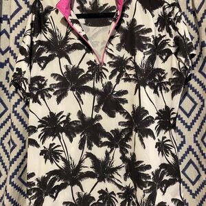 Tail Black and Pink Palm Shirt